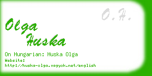 olga huska business card